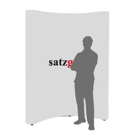 Pop-Up Faltwand | 2 x 3 Felder gebogen | einseitig bedruckt