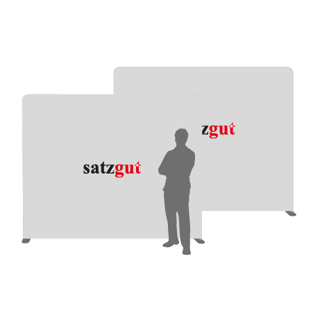 Textilwand ALU | 240er gerade | beidseitig bedruckt