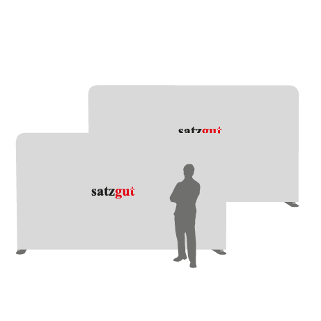 Textilwand ALU | 500er gerade | beidseitig bedruckt