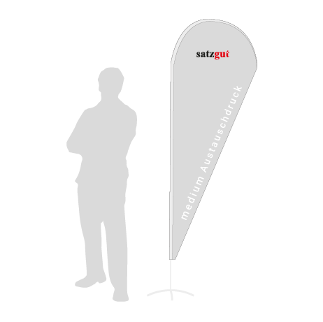 Beachflag Drop Austauschdruck | Medium (280 cm) | einseitig bedruckt