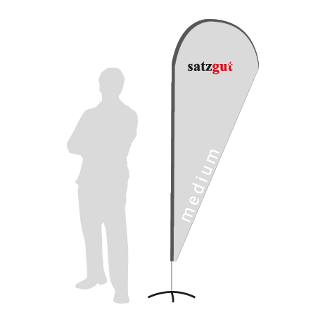 Beachflag Drop | Medium (280 cm) | einseitig bedruckt
